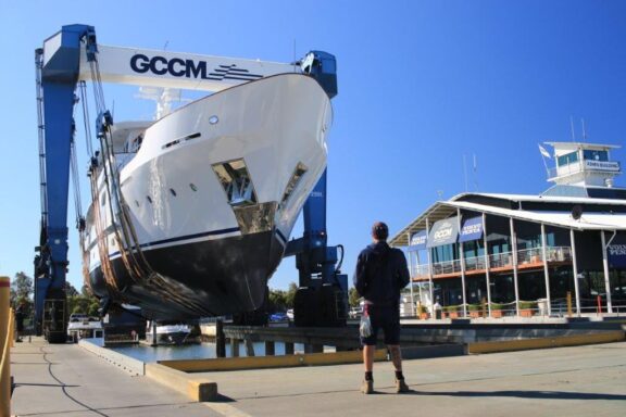 Gold Coast City Marina and Shipyard (GCCM) in action.