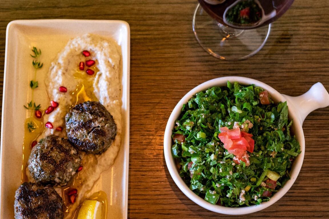 Meatballs and tabouleh
